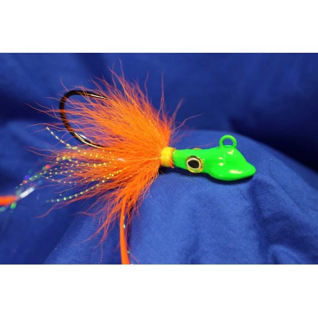 3oz Flouresent Chartreuse Squider Bucktail Cobia Lure